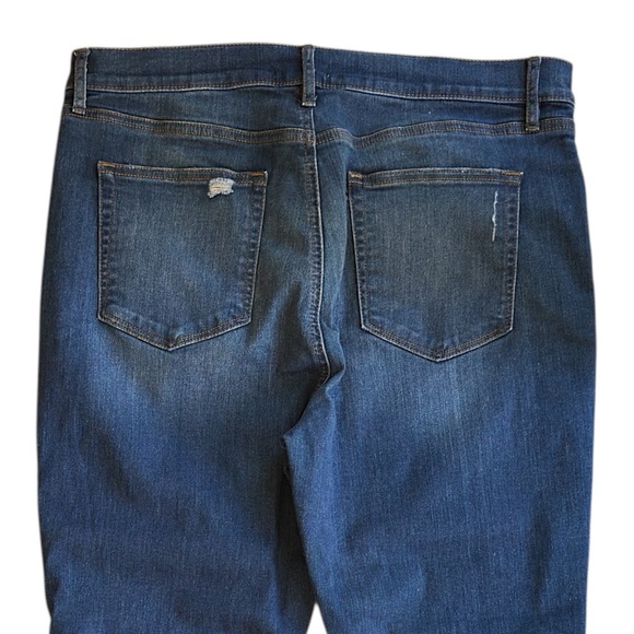 LOFT | NWOT THE BOOT HIGH-RISE STRETCH DENIM JEANS DISTRESSED | SIZE: 14 - Picture 6 of 11